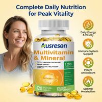 Ausreson OEM Gélules Molles Multivitaminées et Minérales Vitamines A, C, B3, B5, B6, B12, Calcium, Fer, Zinc – Gélules Végétaliennes Multivitaminées et Minérales