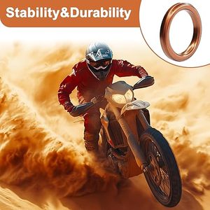 ปะเก็นท่อไอเสียทองแดง 5 ชิ้น สำหรับรถมอเตอร์ไซค์วิบาก 50cc <span class=keywords><strong>110cc</strong></span> 125cc 140cc 150cc 160cc รถเอทีวี รถดันบักกี้ ระบบไอเสียรถจักรยานยนต์ - Product Image 3