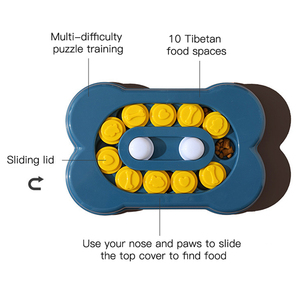 New Style Puzzle Toy Interactive Toy IQ Dispenser pet bone track foraging plate dog che mangia anti soffocamento slow food dog bowl - Product Image 4