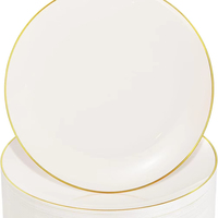 Échantillon Gratuit Assiettes Classiques de 7 Pouces en Fibre de Coque de Riz Biodégradables Réutilisables Écologiques de Haute Qualité pour Mariages et Restaurants