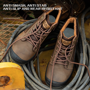 Chaussures de sécurité de qualité pour hommes, bottes de travail, chaussures à bout en acier, anti-écrasement, chaussures indestructibles, anti-perforation, bottes de sécurité, bottes tactiques - Product Image 6