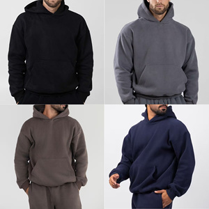 定制制造商运动裤男女通用必需品略重超大男式连帽衫和连帽衫套装 - Product Image 3