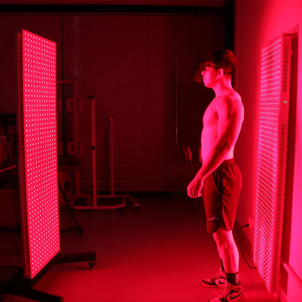 6000 Wát Công suất đầu ra cao toàn thân Pain Relief gần hồng ngoại LED lớn Bảng điều khiển ánh sáng màu đỏ với đứng