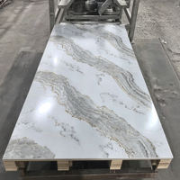 Nouvelle Arrivée Plaque PVC UV Effet Marbre Brillant Moderne 1220x2440 2.5mm 3mm Étanche pour Maison, Bureau et Centre Commercial