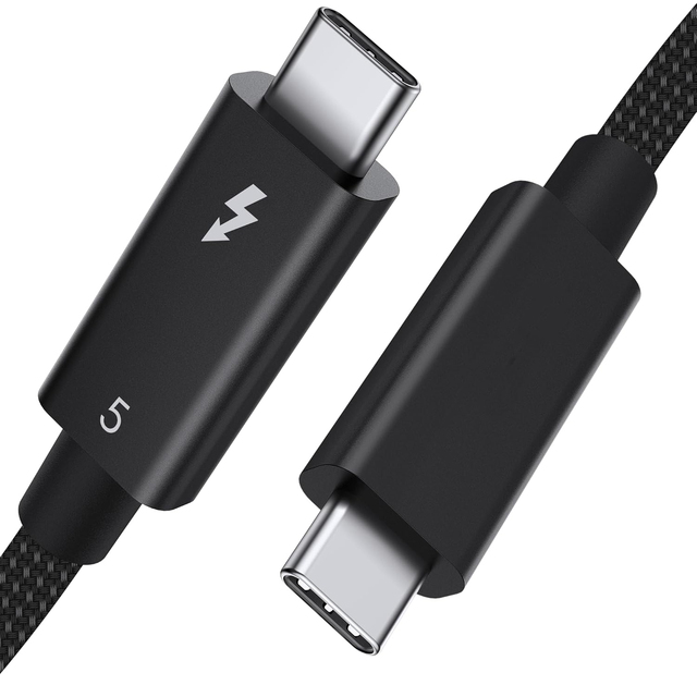 240W USB 4 Cable Fast Charging with 16K Dual 8K/6K Video Monitor 80Gbps USB C Cable Compatible for Thunderbolt 5