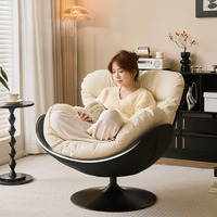 Fauteuil inclinable moderne à 360 degrés avec pieds en métal, mini-canapé relaxant, adapté au salon, au balcon et à la villa
