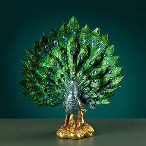 European-Style Modern Home Entryway Decor Creative TV Wine <b>Cabinet</b> Ornaments Peacock Wedding Gifts New Resin <b>Crafts</b> - Product Image 1