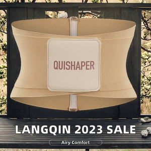 Faja Reductora de Cintura Langqin 2023, Corsé con Logotipo Personalizado, Botones, Venta al por Mayor, Moldeador de Cuerpo para Mujer, Talla Grande, Transpirable - Product Image 2