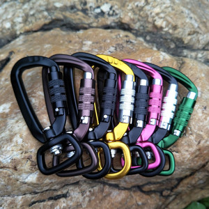 Harga Pabrik Tugas Berat Mendaki Aluminium Carabiner Memanjat Multi Alat 4KN Putar Carabiner Kait untuk Tali Anjing