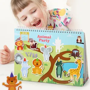 2024 Montessori meşgul otizm duyusal öğrenme yaratıcı macun oyuncaklar aktivite hikayesi sessiz çıkartma kitabı çocuklar yürümeye başlayan erkek ve kız için
