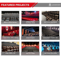 LEADCOM LS-813B Fauteuil inclinable électrique de cinéma VIP en cuir véritable de qualité supérieure à gravité zéro pour deux personnes