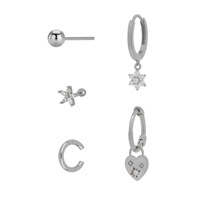 Boucles d'oreilles créoles délicates en laiton plaqué or avec breloques en zircone cubique, empilables, pour cartilage, bijoux d'oreille pour femme