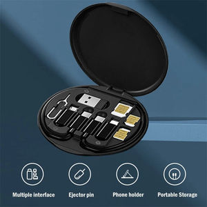 Support de téléphone portable à charge rapide Portable 60W avec boîte de rangement de câble de données multifonctionnelle ensemble d'adaptateurs multi-têtes - Product Image 2