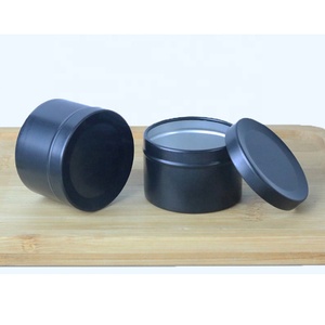 Fancy custom empty slide top metal tin box 1oz 30ml 50ml 120ml 4oz silver black gold aluminum cosmetic cream jar (NAL19)