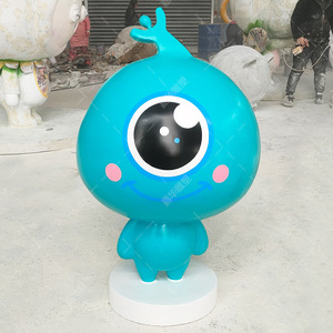 Escultura de Fibra de Vidrio con Diseño de Dibujos Animados, Decoración Pintada para Entrada de Edificio, Mascota para Exteriores - Product Image 3