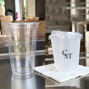 Vasos de Plástico Desechables Transparentes para Café Boba de 6 oz, 12 oz y 16 oz, con Logotipo Personalizado, para Bodas, Bebidas, Vino, Tazas, Vasos, Venta al Por Mayor - Product Image 1