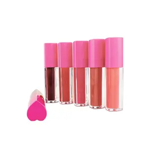고품질 입술 광택 제품 누드 핑크 매트 액체 립스틱 쉬머 tinted 자신의 로고 립 오일 공식 제조