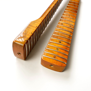 ชุดคิทกีตาร์ DIY ลดราคาพิเศษ 21 เฟรต คอไม้เมเปิลลายไฟสีน้ำตาลเข้ม สำหรับกีตาร์ทรง ST ราคาดี - Product Image 5