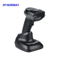Lector de Códigos QR Inalámbrico BT Portátil 1D 2D con Transmisión de Voz, Sensor Automático, Escáner de Códigos de Barras con Base y Batería de 2600 mAh