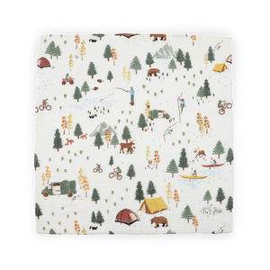 Couverture d'emmaillotage en mousseline <span class=keywords><strong>de</strong></span> coton biologique 100% premium, douce et respirante, avec logo personnalisé OEM, 200TC, imprimé animal, cadeau <span class=keywords><strong>de</strong></span> naissance - Product Image 1