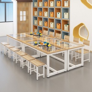 Mesa de Entrenamiento de Pintura Escolar Moderna de Madera, Aprendizaje <span class=keywords><strong>Infantil</strong></span>, Ecológica, Ajustable, con Superficie Transparente, Duradera y Cómoda - Product Image 6