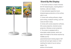 TV Portatile da 32 Pollici, Wireless, LCD, Android, 1080p, <span class=keywords><strong>Televisore</strong></span> Intelligente <span class=keywords><strong>Mobile</strong></span> per Lezioni, Schermo Touch, Smart TV - Product Image 3