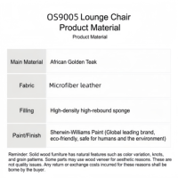 Fauteuil lounge moderne en teck et fil doré, écologique, pour salon, bureau à domicile et salle à manger – Décoration de luxe léger et design, pièce maîtresse.