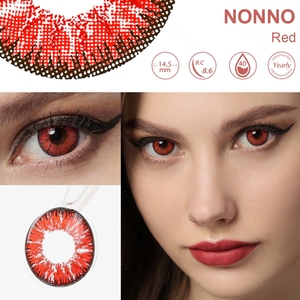 Livraison gratuite Freshgo Flare Lentilles de contact colorées rouges, lentilles de contact colorées brillantes pour les yeux - Product Image 3