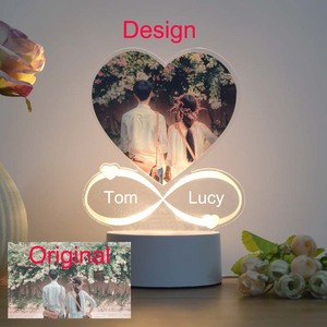 Lámpara de Escritorio Acrílica 3D de Diseño Tradicional, Tamaño Mediano, con Luz Nocturna LED USB de Luz Blanca Cálida, Ilusión Óptica y 7 Colores - Product Image 1