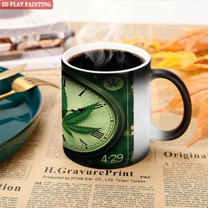 Frosted Black 11oz Ceramic <b>Heat</b> <b>Changing</b> Magic <b>Mug</b> Anti Slip Scratch Proof - Product Image 5