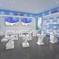 Stand d'exposition en acrylique pour musée, salon professionnel, événement, exposition, avec éclairage LED, robuste, écologique, taille personnalisable