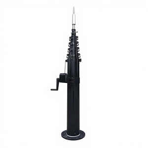 Mât télescopique manuel en alliage d'aluminium de 30 kg, sectionnel, pour support d'antenne <span class=keywords><strong>fouet</strong></span> pour surveillance radio - Product Image 1