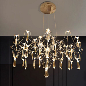Nappe di cristallo di ghiaccio lampadario decorare soggiorno luci <span class=keywords><strong>a</strong></span> sospensione Bar negozio soffitto scintillante faretto - Product Image 5