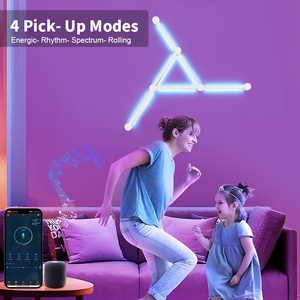 Modern RGBIC LED Smart <strong>Light</strong> for TV <strong>Gaming</strong> Room Music Sync Ambient Indoor Decor with Black and White <strong>Shades</strong> - Product Image 4