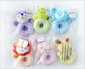 Jouet en peluche Animal Cheap Lovely Elephant Stuffed lion Baby Bull Plush Toy Squeaker Whistle Hochet - Product Image 4