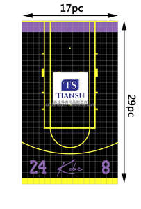 Tapis de terrain de tennis portable temporaire bricolage personnalisé lignes de sol de sport imperméables pour terrain de basket-ball Badminton - Product Image 4