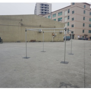 ระบบโครงเหล็กและผ้าม่านสำหรับงานแต่งงานแบบยืดหดได้ สีเงิน ทำจากอะลูมิเนียม - Product Image 3