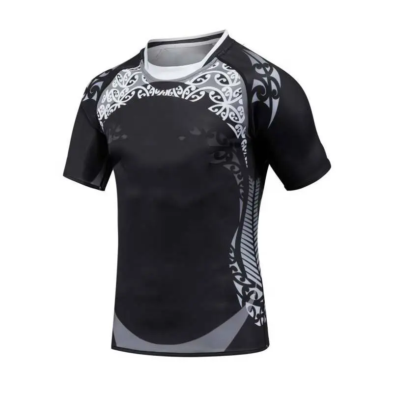 Custom Fashion Design Rugby Shirts Men Wholesale Summer Men Youth Breathable Rugby Jerseys Polyester Plus Size Rugby Uniform