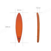 GY OEM Waterplay Orange Carbon Fiber 6'7"/6'6\" Planche de foil gonflable pour hydrofoil, wingfoil, kitesurf, downwind et SUP, résistante à l'eau salée