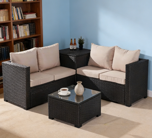 Exquisito Mueble de Ratán para Exteriores, Sofá Combinado para Jardín, Balcón, <span class=keywords><strong>Terraza</strong></span> y Hotel - Product Image 1