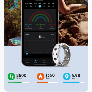 Bague connectée intelligente OEM de qualité supérieure avec alertes de vibration, compteur intelligent, suivi de santé et tension artérielle - Product Image 1