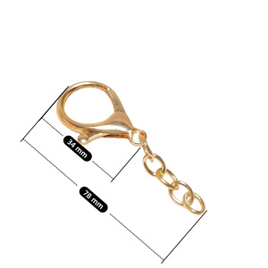 <b>Large</b> Lobster Buckle Chain Metal Keychain 78 Mm Length With Open <b>Ring</b> For Diy Crafts - Product Image 3