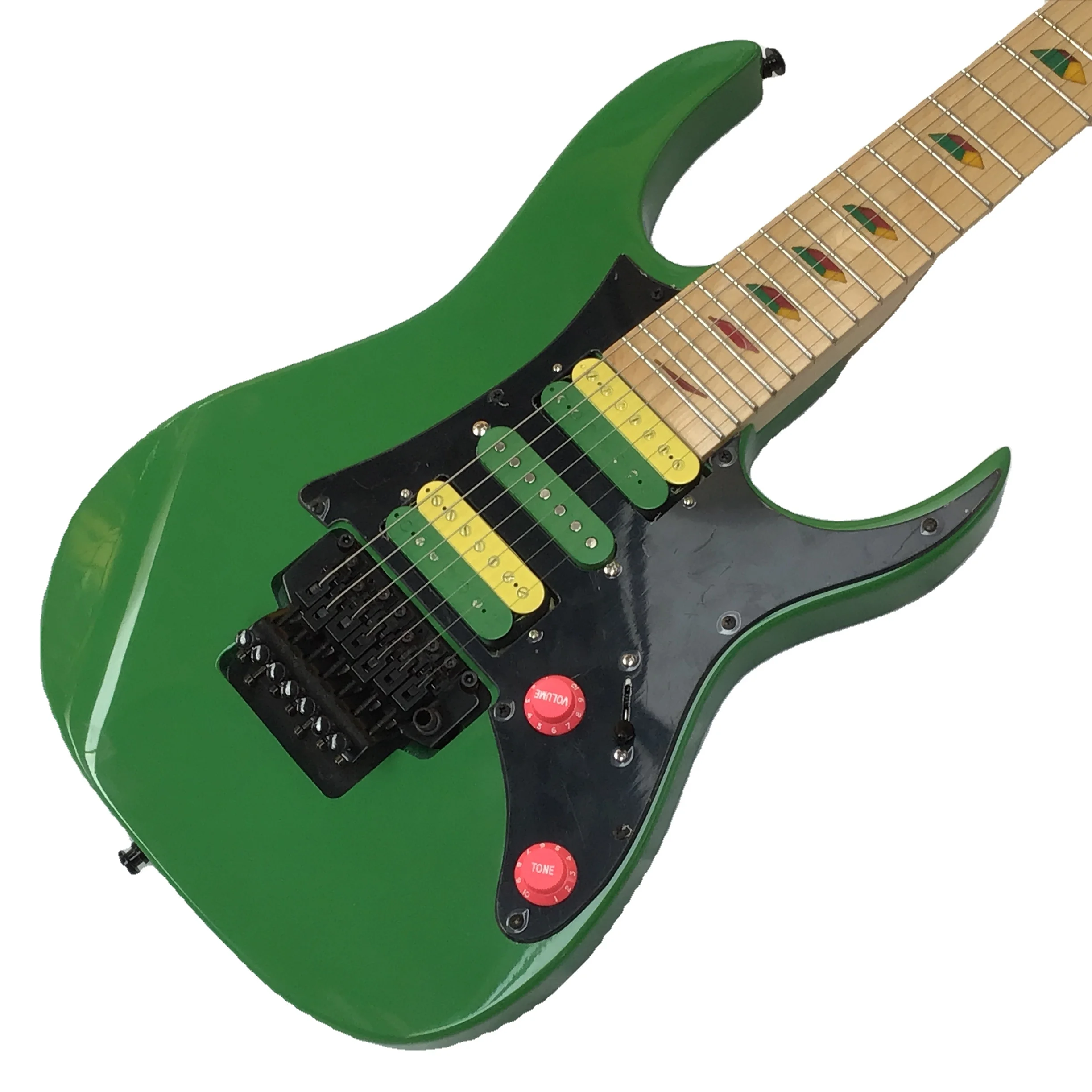 7 String Green 7V Electric Guitar - Durable & Versatile