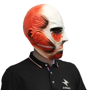 Venta al por mayor <span class=keywords><strong>Anime</strong></span> japonés Attack on Titan máscara Halloween películas fiesta temática Cosplay gigante cabeza completa máscaras de látex - Product Image 2