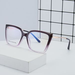 กรอบแว่นตา Cat Eye รุ่น Tr87133 กรอบเต็ม ป้องกันแสงสีฟ้า เลนส์อะคริลิคสำหรับผู้หญิง - Product Image 2