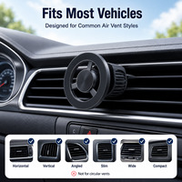 Support de téléphone magnétique universel à clipser pour voiture, fixation par ventouse, hauteur réglable, rotation à 360 degrés, idéal pour les trajets quotidiens