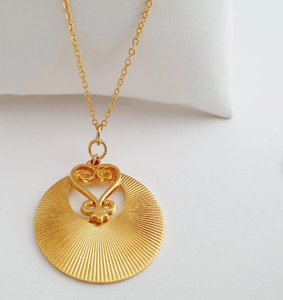 <span class=keywords><strong>Ashanti</strong></span> Symbol Adinkra Coeur Collier Or Ethnique Sankofa Collier Akan Symbole bijoux - Product Image 4