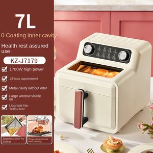 Friteuse à air numérique sans huile 7L fenêtre visible carré moderne pour usage domestique électrique français pour rôtir au four aliments secs congelés - Product Image 5