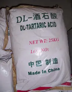 Food grade tartaric acid 99% CAS 133-37-9 DL tartaric acid powder bulk price