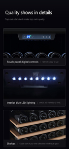 Refroidisseur de vin en acier inoxydable <span class=keywords><strong>à</strong></span> double paroi bon marché d'usine réfrigérateurs <span class=keywords><strong>à</strong></span> vin et <span class=keywords><strong>à</strong></span> boissons pour le ménage avec lumière - Product Image 4